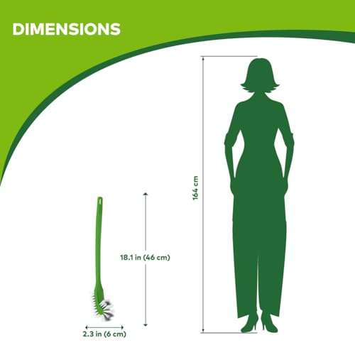 Scotch-Brite Double Sided Toilet Plastic Brush (Green,Pack Of 1) 4