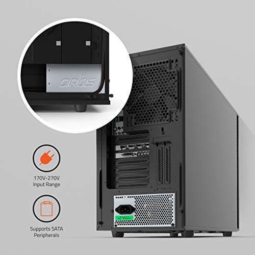 Artis VIP 400R12 Plus 400W SMPS Power Supply Unit with Lager12cm Fan (Silver) 5