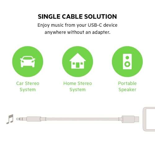 Belkin Speaker and Headphone Splitter, 3.5mm Audio Jack Adapter, Dual Audio Output for Earbuds, Headphones, and Speakers for Sharing Music & Videos, Compatible with iPhones, Laptops, & Tablets - White 3