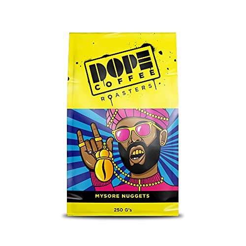 Dope Coffee Roasters Freshly Roasted Coffee, Mysore Nuggets (Whole Beans), 250 Gm (Pack of 1) 1
