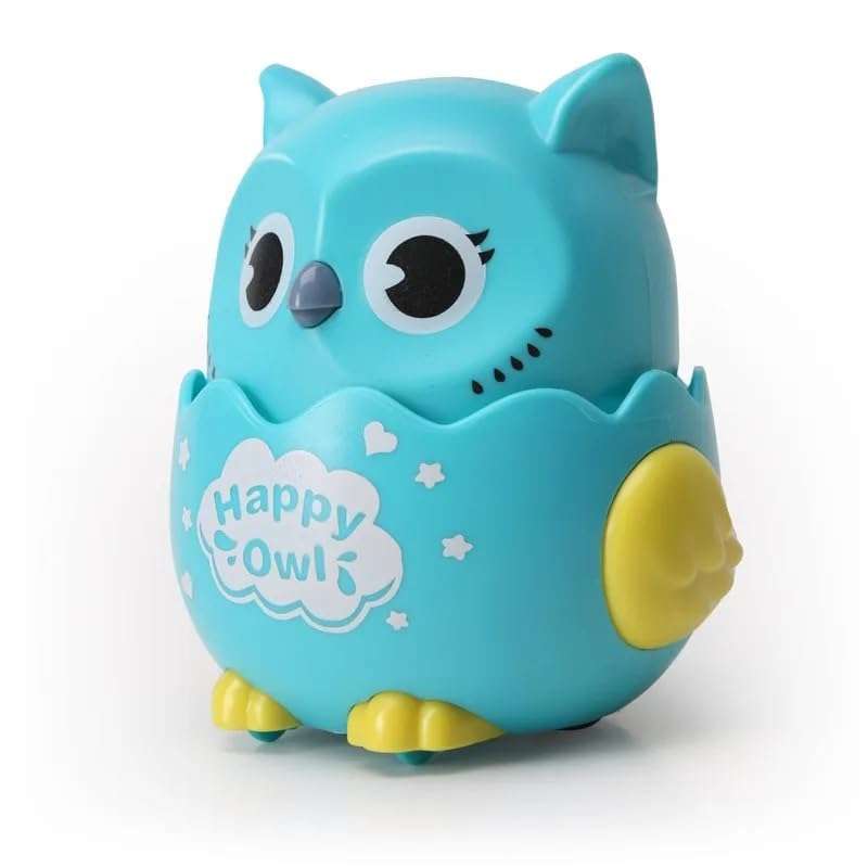 Press and Go Owl Crawling Toys for Kids | Animal Toys, Owl Cars, and Activity Toys | Fun and Engaging Owl Toys for Toddlers & Kids | Perfect for Playtime | 1 Pc (Sky Blue) 1
