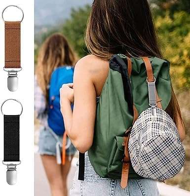 CONSILA Non-Slip Fixed Buckle| Unisex Simple Elegant Glove Clip| Handbag Hat Clip Elastic Polyester| Alloy Hat Holder Clip| Anti-Lost Cap Clips| Adults Outdoor Accessory Hat Companion (2 pcs) 4