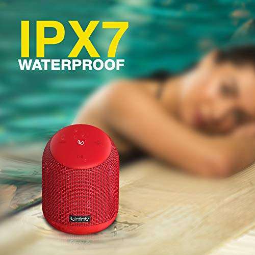 Infinity by Harman Fuze 200 Dual EQ Deep Bass 15W Portable Waterproof Wireless Speaker (Passion Red) 5