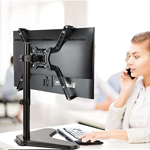 HUANUO Universal VESA Mount Adapter Kit, Non-VESA Adapter for 17 to 27 Inch Monitor Screens to 75x75 VESA Mount 5
