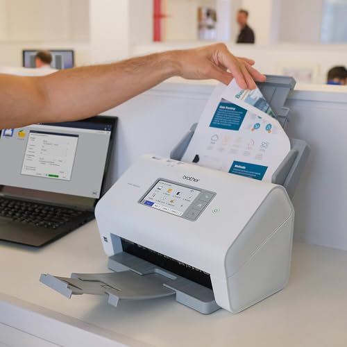 Brother ADS-4900W Professional Desktop Scanner with Fast Scan Speeds, Duplex, Wireless, and Large Touchscreen, White 5