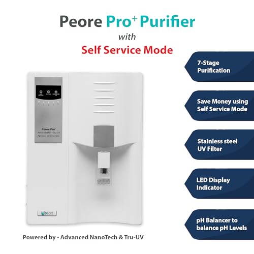 Peore Pro Plus-80 NF + UV Water Purifier | Retains Healthy Minerals and Saves Water | NanoFiltration Better than RO | Self Service Mode | White (For TDS 600 to 1500) 2