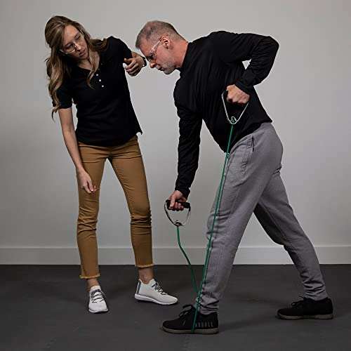 THERABAND Resistance Tubing with Soft Handles, Silver, Super Heavy Level, 50" Latex Stretch Resistance Bands for Exercise, Professional Workout Bands for Upper & Lower Body, Color-Coded Levels 5