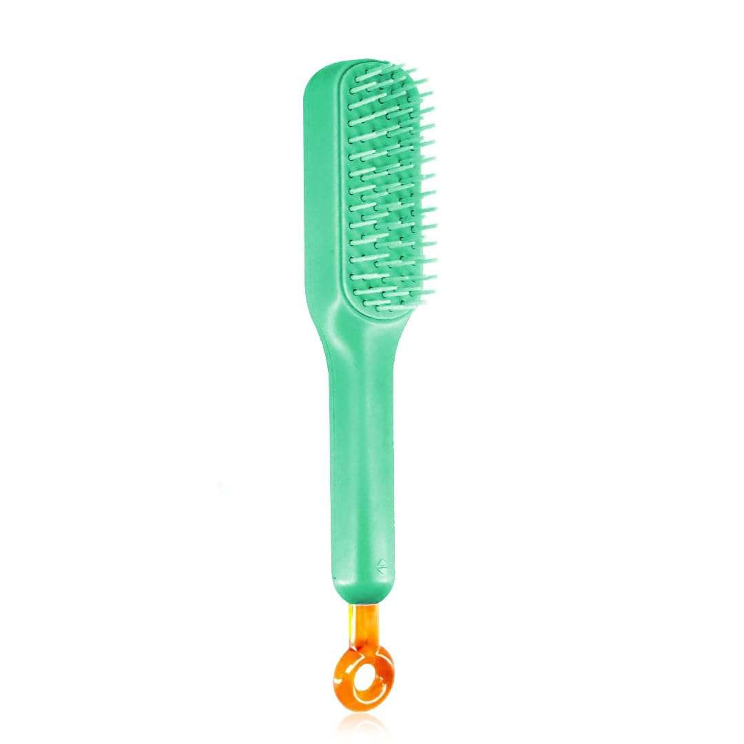 Gleva Self Cleaning Hair Brush, Detangling Brush & Styling Brush, Anti Static Massage Hair dressing Comb, Hair Massage Comb, Styling & Smooth Brush, Massage Brush, Hair Comb for Men & Women 1