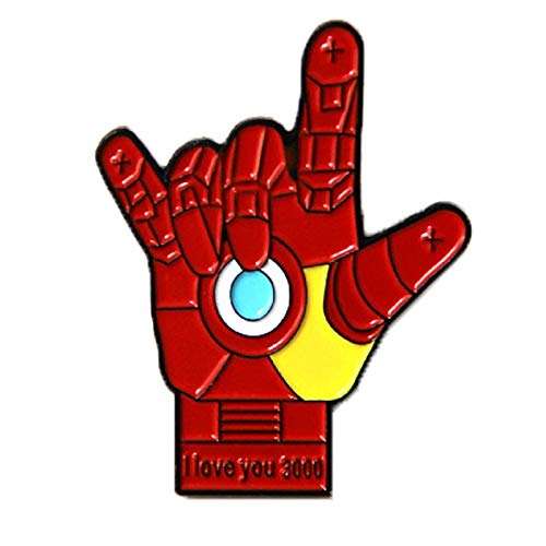 Cupid Iron Man Fist Enamel Zinc Alloy Action Figure Collectible Backpack Badge Pin 4