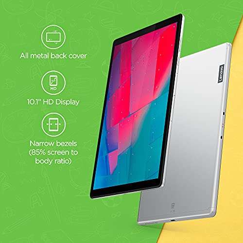 Lenovo Tab M10 HD 2nd Gen (10.1 inches/25.6 cm, 4 GB, 64 GB, Wi-Fi Only), Platinum Grey with Metallic Body and Octa core Processor 2