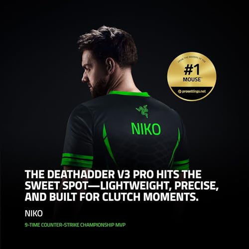 Razer DeathAdder V3 Pro Wireless Gaming Mouse + Hyperpolling Wireless Dongle: 63g Ultra Lightweight - Focus Pro 30K Optical Sensor - Optical Switches Gen-3-5 Programmable Buttons - Black 2
