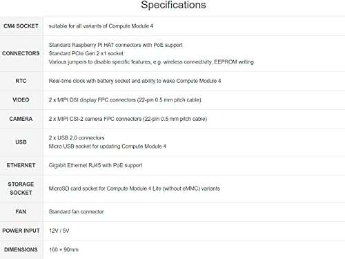 waveshare Original Raspberry Pi Compute Module 4 IO Board for All Variants of Compute Module 4,with Real-Time Clock Dual MIPI DSI/CSI Interfaces,USB Connectors 4