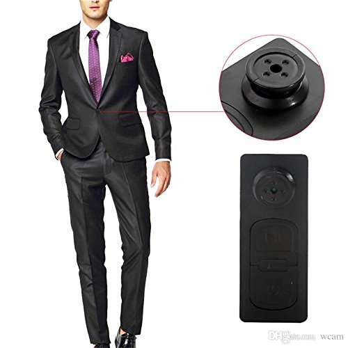 Spy Camera Mini Pocket Button Hidden Spy Video Camera with Motion Detection 1280x480p HD Recording (Black) (Gold) (Black) 2