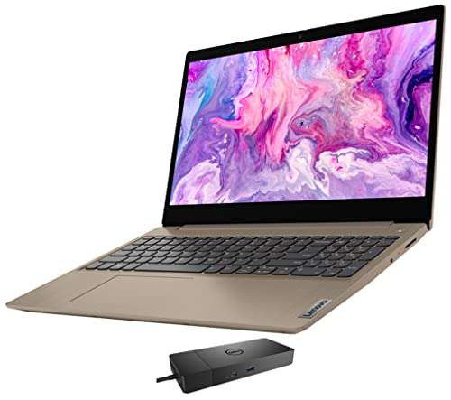Lenovo IdeaPad 3 15ITL05 Home & Business Laptop (Intel i3-1115G4 2-Core, 8GB RAM, 1TB PCIe SSD, Intel UHD, 15.6" 60Hz Touch HD (1366x768), WiFi, Bluetooth, Win 11 Home S-Mode) with WD19S 180W Dock 1