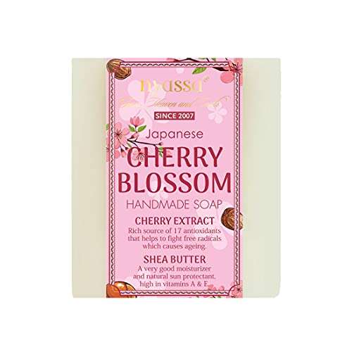 Nyassa Cherry Blossom Handmade Soap 150gm Cherry and Shea Butter Extract with natural ingredients.No Paraben, Against Animal Testing and Vegetarian. 1