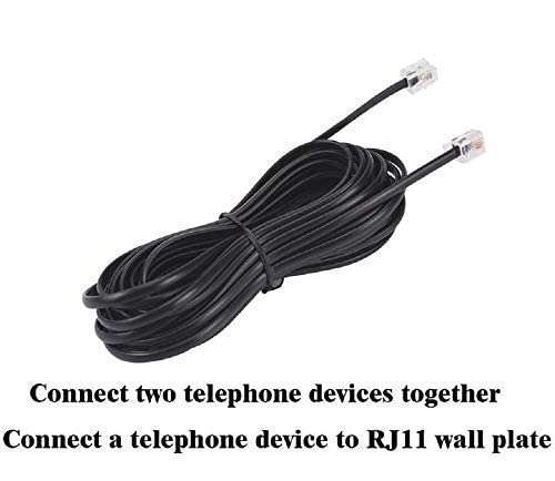 Fedus 15 Meter Telephone Landline Extension Cord Cable Landline Wire With Standard Rj11 Plugs, High-Speed Internet Modem Cable 3