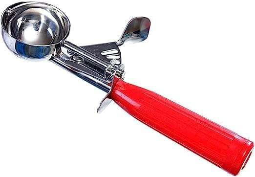 BLLUEX Stainless Steel Cookie Scoop for Baking, Multipurpose Melon Baller, Meatball Spring Scoops, Perfect Portion Sizes, Easy Food (RED) 4