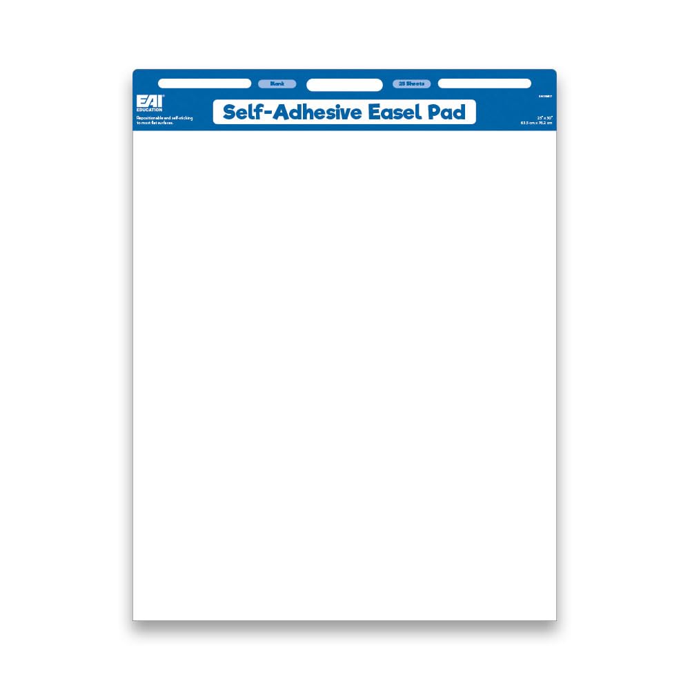 EAI Education Self-Adhesive Easel Pad: Blank - 2 Pack 1