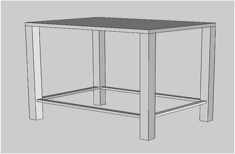 DG DEXAGLOBAL Beauty Stainless Steel Heavy Table 45" x 26" x 34" Inches LxBxH 5 Year Manufacturing Warranty 3