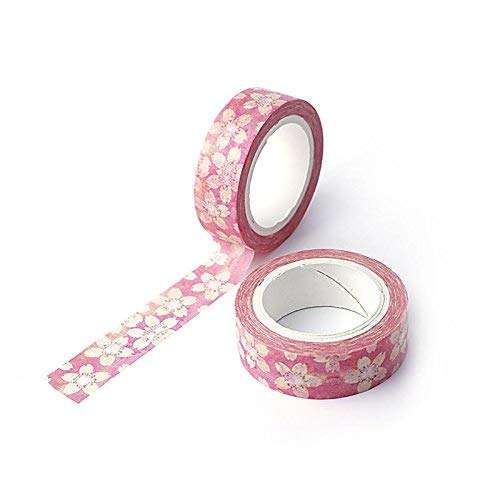 STORE99® Burgundy : Washi Tape 15mmX10m Roll Decorative Sticky Paper Masking Tape Adhesive 4