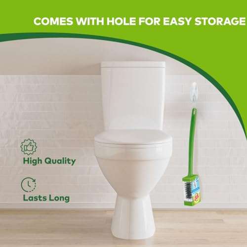 Scotch-Brite Double Sided Toilet Plastic Brush (Green,Pack Of 1) 5