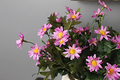 Elemntl Artificial Daisy Flower Bouquet Sticks for Home Decoration (Height: 17 inches) | Faux Flower Bunch for Vases | Decoration Items for Living Room (Purple) 4