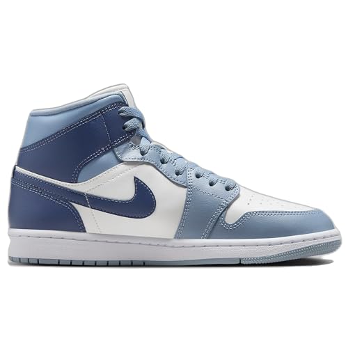NIKE Jordan 1 Mid Women Sail/Diffused Blue-Blue Grey BQ6472-140 7.5 2
