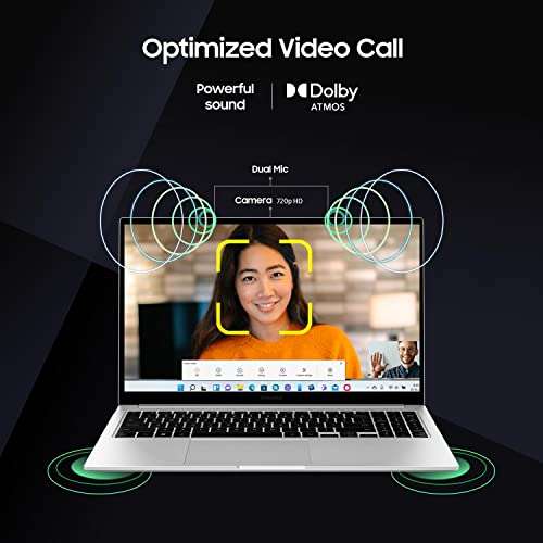 Samsung Galaxy Book2 Intel 12th Gen core i5 39.6cm (15.6") FHD LED Thin & Light Laptop (16 GB/512 GB SSD/Windows 11/MS Office/Backlit Keyboard/Finger Print Reader/Silver/1.55Kg), NP750XED-KC3IN 4