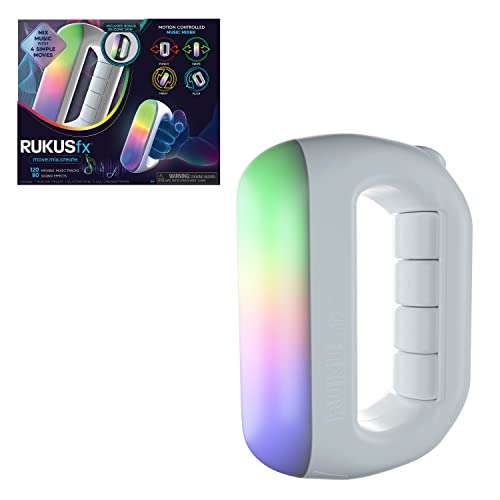 RUKUS Just Play RUKUSfx Motion-Controlled Music Mixer, Lights and Sounds Music, with Bonus Skin, Multicolor 1