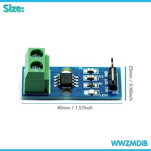 WWZMDiB 3 Pcs ACS712 30A Current Sensor with Indicator Light Compatible with for Arduino Raspberry Pi ESP32 STM 3
