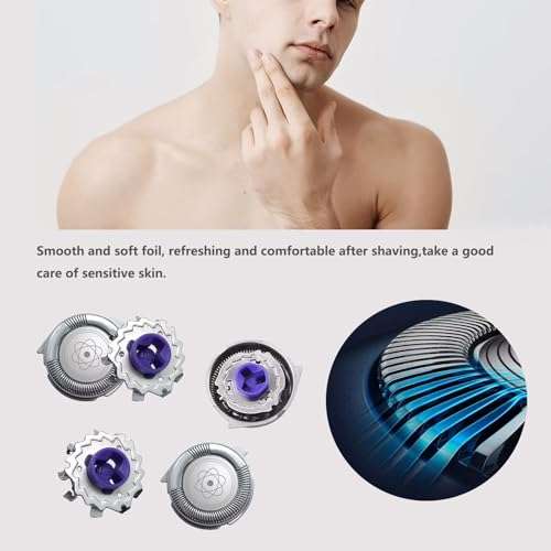 HQ8 Replacement Shaver Heads for Philips Norelco Shavers AT811 AT814 AT815 AT830 AT875 AT880 PT720 PT724 PT730 AT810 HQ6090 7800XL HQ8160 8890XL HQ9160 HQ8 Dual Precision Razors 4
