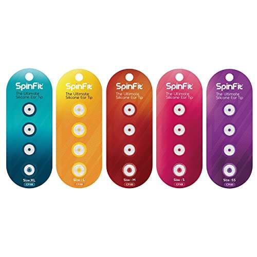 SpinFit CP100 for IEM - L - Patented Silicone Eartips for Replacement, Secure Fit and Supreme Comfort (2 Pairs) (for Nozzle Diameter from 4.5-5mm) 2