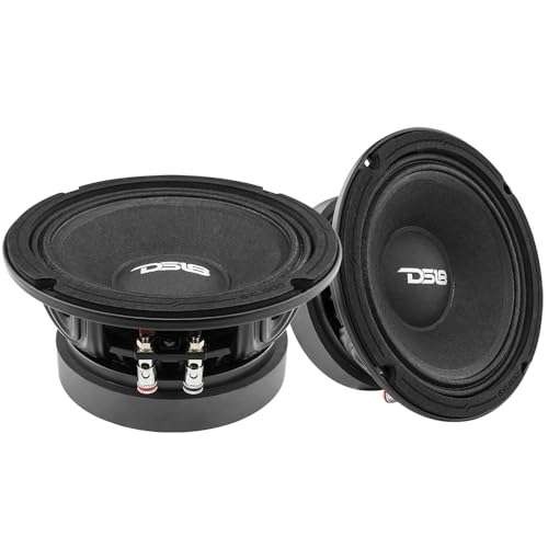 DS18 6XL600-8 XL 6.5" Mid-Range Loudspeaker 300 Watts RMS, 600 Watts Max Power, 8-Ohm, Pro Car Audio Speakers 6.5 inches, Great for Car/Truck Stereo Sound System - 1 Speaker 4