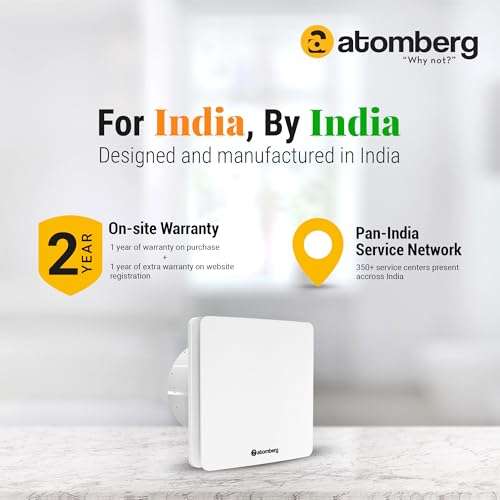 atomberg Studio Exhaust 150mm | Suitable for Bathroom, Kitchen | BLDC Motor | Easy to Clean | 1+1 Year Warranty (Gloss White) 6