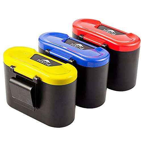 Dravizon Trash Can Auto Trash Car Holder Bin Mini Trash Can Garbage Dust Storage Case for Auto Accessories Auto Organizer 4