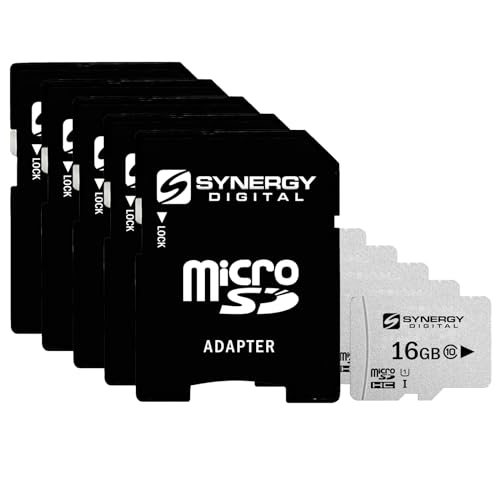 Synergy Digital 16GB Micro SDHC Secure Digital UHS-I Memory Cards, Compatible with Samsung Galaxy CORE MAX Cell Phone - Class 10, U1, 95MB/s, 300 Series - Pack of 5 1