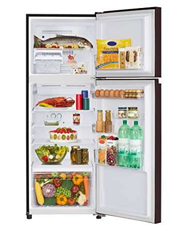 TOSHIBA 325 L 2 Star Inverter Frost-Free Double Door Refrigerators ((GR-AG36IN(XB),Brown Glass) 2