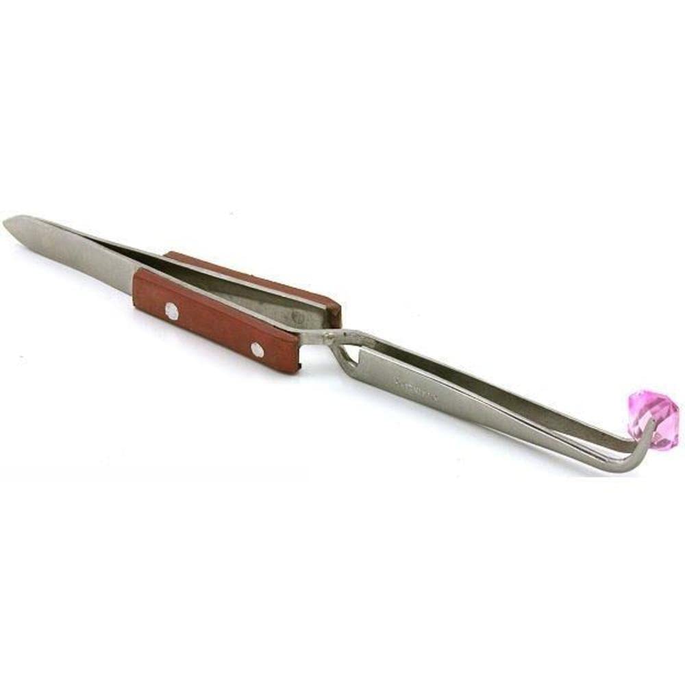 Cross Locking Curved & Straight Tweezers 2Pcs 4