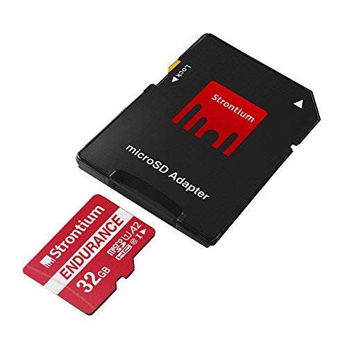 Strontium 32GB Nitro Plus Endurance A2 MicroSDXC Card with SD Adapter 3