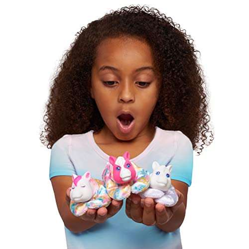 Unicorn Surprise 14-inch Licorice Stuffed Animal with Unicorn Babies, Star Pattern, Kids Toys for Ages 3 Up by Just Play 3
