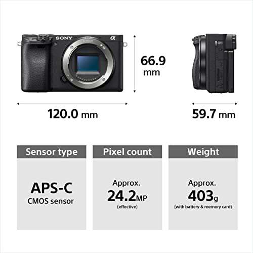 Sony Alpha Ilce-6400M 24.2Mp Mirrorless Digital SLR 16 GB Camera (Black) with 18-135Mm Zoom Lens | Aps-C Sensor |Real-Time Eye Auto Focus | 4K Vlogging 16 GB Camera | Tiltable LCD - Black 3