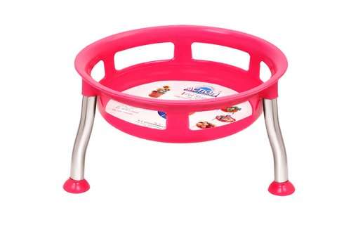 MagnusDeal Multipurpose Pot Stand Deluxe (22.50 cm), Bright, Colorful, Strong and Sturdy Pot Stand.(Colors May Vary) (1pc) Dimension: 22 * 22 * 9 cm 3