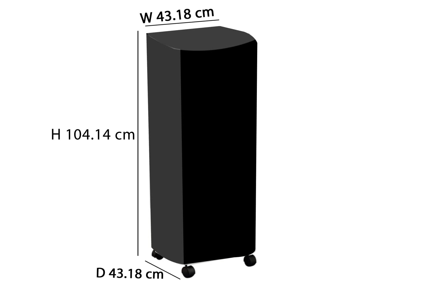 The Furnishing Tree Air Cooler Cover compatible for Maharaja Whiteline Smart+ 20 Ltr Tower Cooler, Ployester, Coffee 5