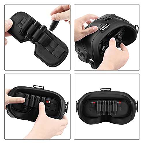 TNP FPV V2, V1 Goggle Lens Protector for DJI FPV Goggles V2 FPV V1 FPV Case Lens Cover 3-in-1 DJI FPV Antenna Strap and Memory Card Holder Storage DJI Goggle Quadcopter Drone Accessories 6