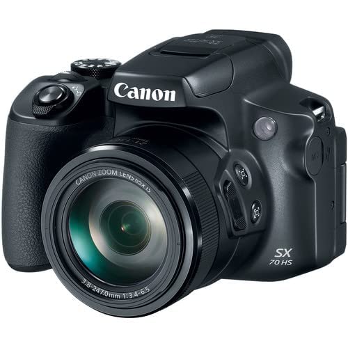 Canon PowerShot SX70 HS Digital Camera - 4K UHD Camera Bundle + 32gb Ultra Speed Memory + Photo/Video Editing Package & Black (Renewed) 3