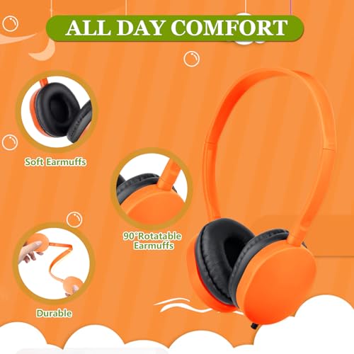 GDBOMA Type C Headphones Bulk for Classroom School Kids 20 Pack,USB C Wired Headphones for School Phone Tablet Laptop PC Online Class Meeting Web Conference Practice Test Mixed Colors(B) 3