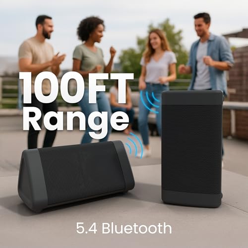 OontZ Angle 3 Portable Bluetooth 5.4 Speaker | 12W Sound, 24-Hr Battery, 100Ft Wireless Range, IPX5 Water-Resistant, Budget-Friendly for Travel, Outdoor & Home (Black) 6