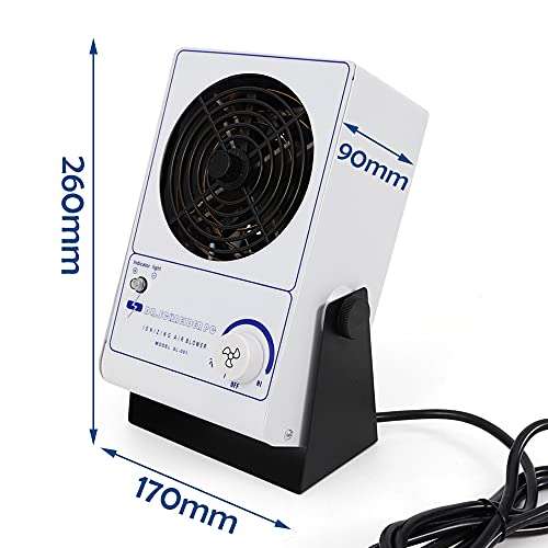 110V Ionizing Air Blower Fan Anti-Static Ion Blower Static Eliminator Ionizer ESD Fan 3