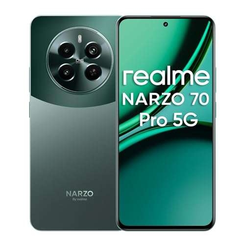 realme NARZO 70 Pro 5G (Glass Green, 8GB RAM,256GB Storage) Dimensity 7050 5G Chipset | Horizon Glass Design | Segment 1st Flagship Sony IMX890 OIS Camera 1