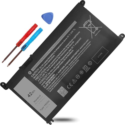 YRDD6 Laptop Battery for Dell Inspiron 5482 5485 5488 5491 3310 2-in-1 3493 3582 3583 3584 3593 3793 5493 5585 5593 5480 5590 5591 5594 5598 15 Vostro 3491 5481 5581 5490 1VX1H VM732 11.4V 42Wh 1